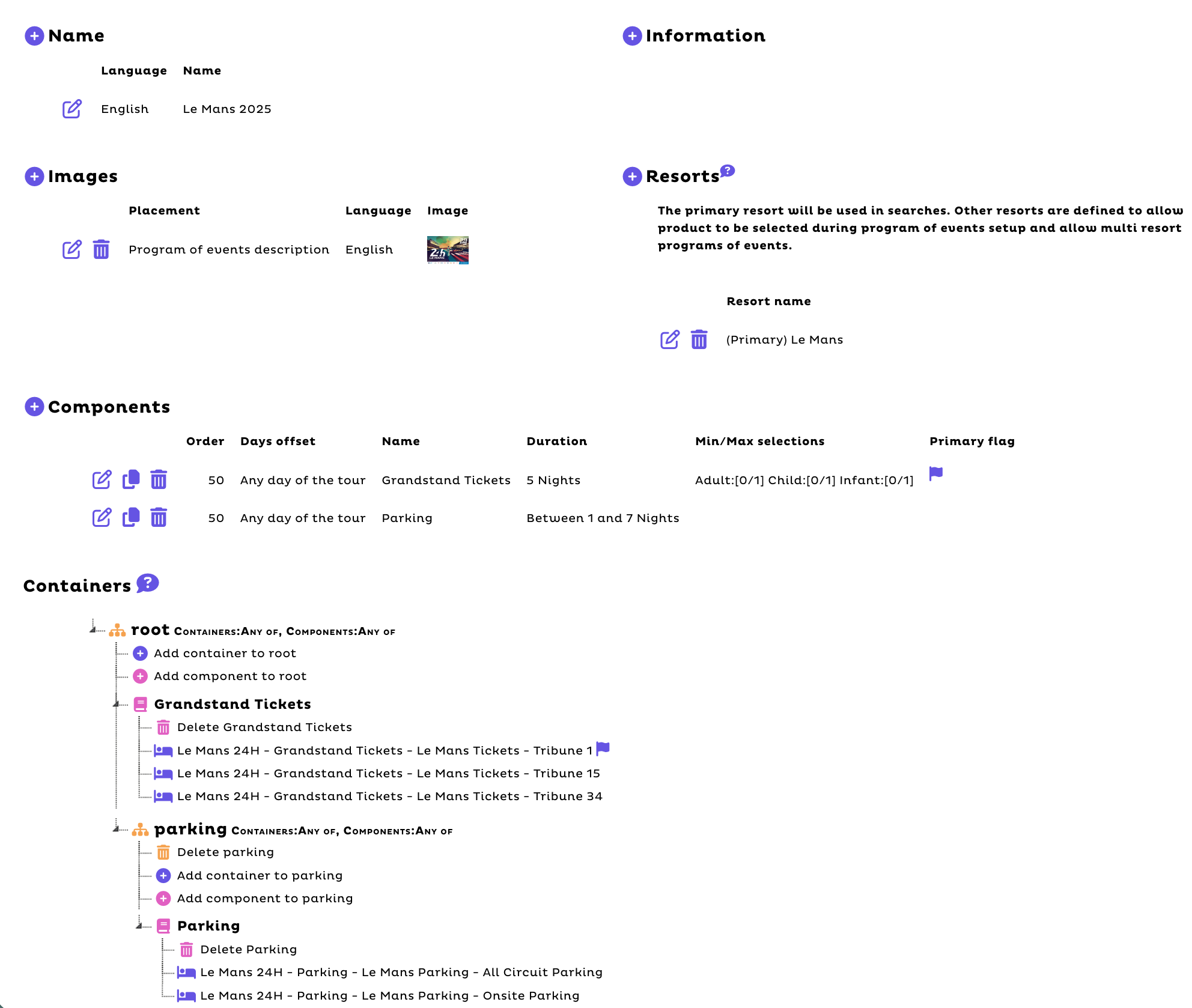 Erin Program of Events